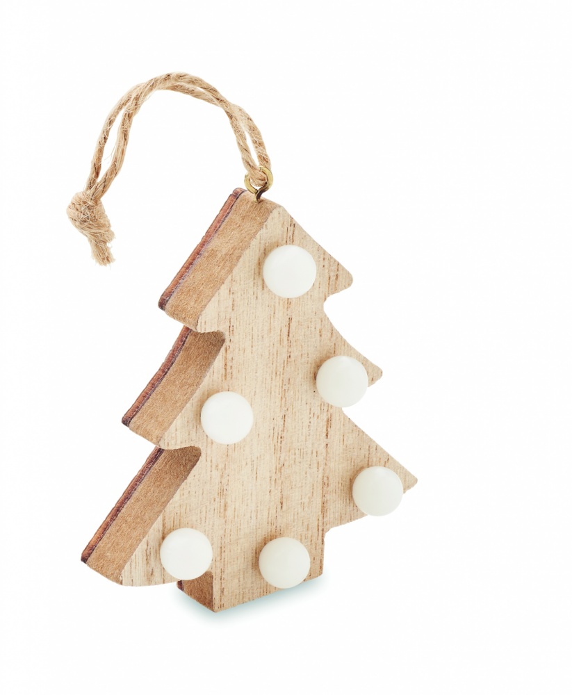 Logo trade corporate gift photo of: Wooden weed tree with lights
