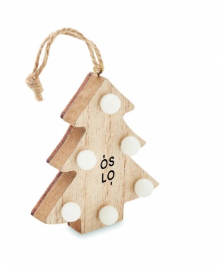 Logo trade promotional products image of: Wooden weed tree with lights