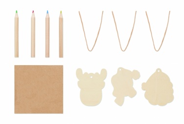 Logotrade promotional gift image of: Drawing wooden ornaments set