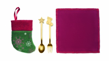 Logo trade promotional merchandise picture of: Christmas dessert cutlery set