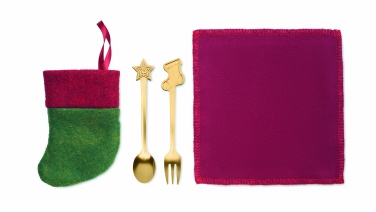 Logo trade promotional merchandise picture of: Christmas dessert cutlery set