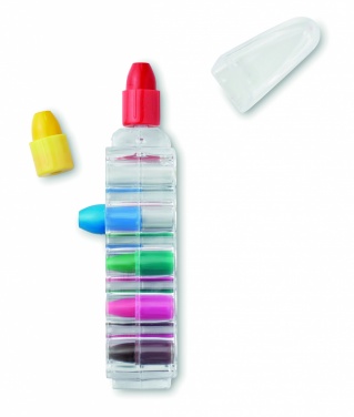 Logo trade promotional merchandise photo of: Set of 6 wax crayons