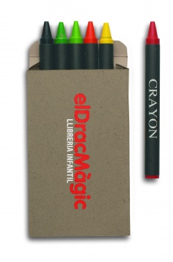 Logotrade promotional gift picture of: Carton of 6 wax crayons