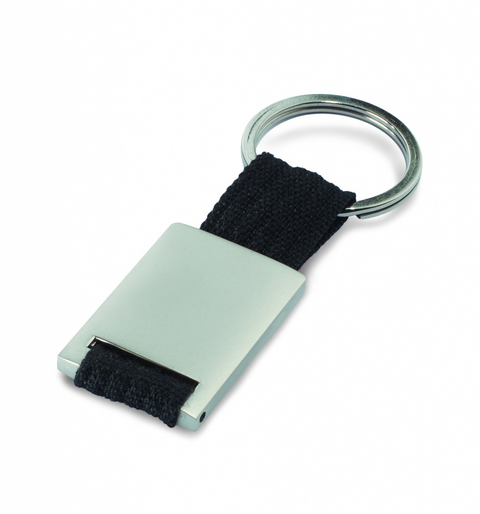 Logotrade promotional merchandise photo of: Metal rectangular key ring Espoo