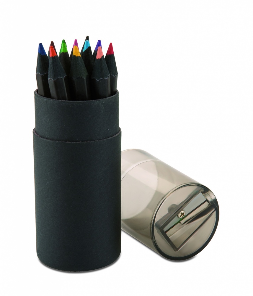 Logotrade advertising product image of: Black colouring pencils