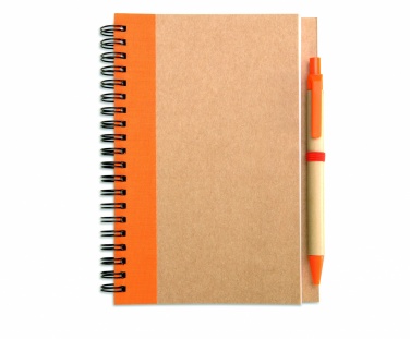 Logotrade advertising product picture of: B6 recycled notebook with pen