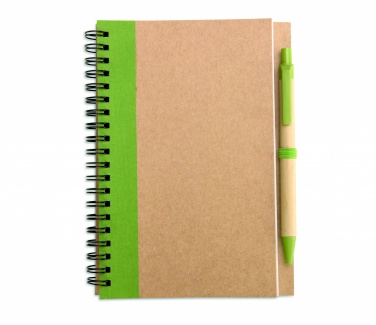 Logotrade promotional product picture of: B6 recycled notebook with pen