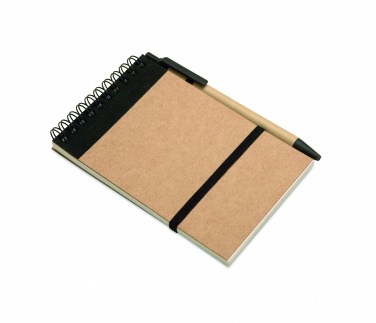 Logo trade promotional giveaways picture of: A6 recycled notepad with pen