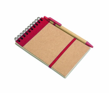 Logo trade corporate gifts picture of: A6 recycled notepad with pen