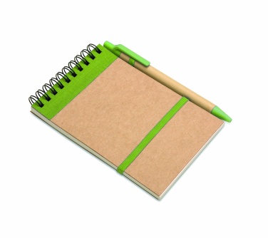 Logotrade corporate gift picture of: A6 recycled notepad with pen
