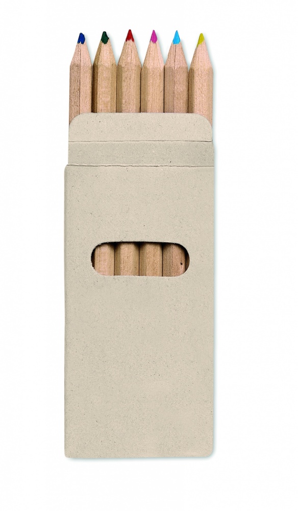 Logotrade promotional giveaways photo of: 6 coloured pencils in box