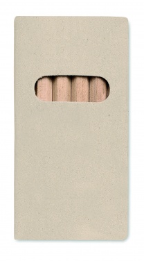 Logo trade promotional giveaways picture of: 6 coloured pencils in box