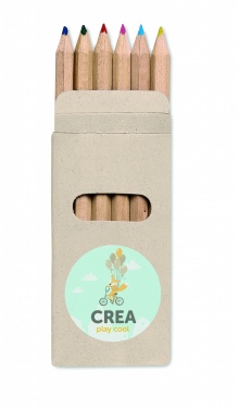 Logo trade corporate gifts image of: 6 coloured pencils in box
