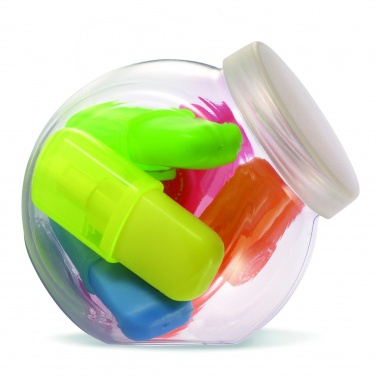 Logotrade promotional item picture of: 5 highlighters in container