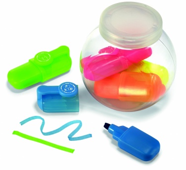 Logo trade promotional giveaway photo of: 5 highlighters in container