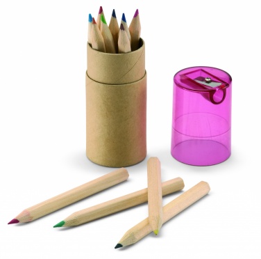 Logo trade promotional merchandise picture of: 12 coloured pencils