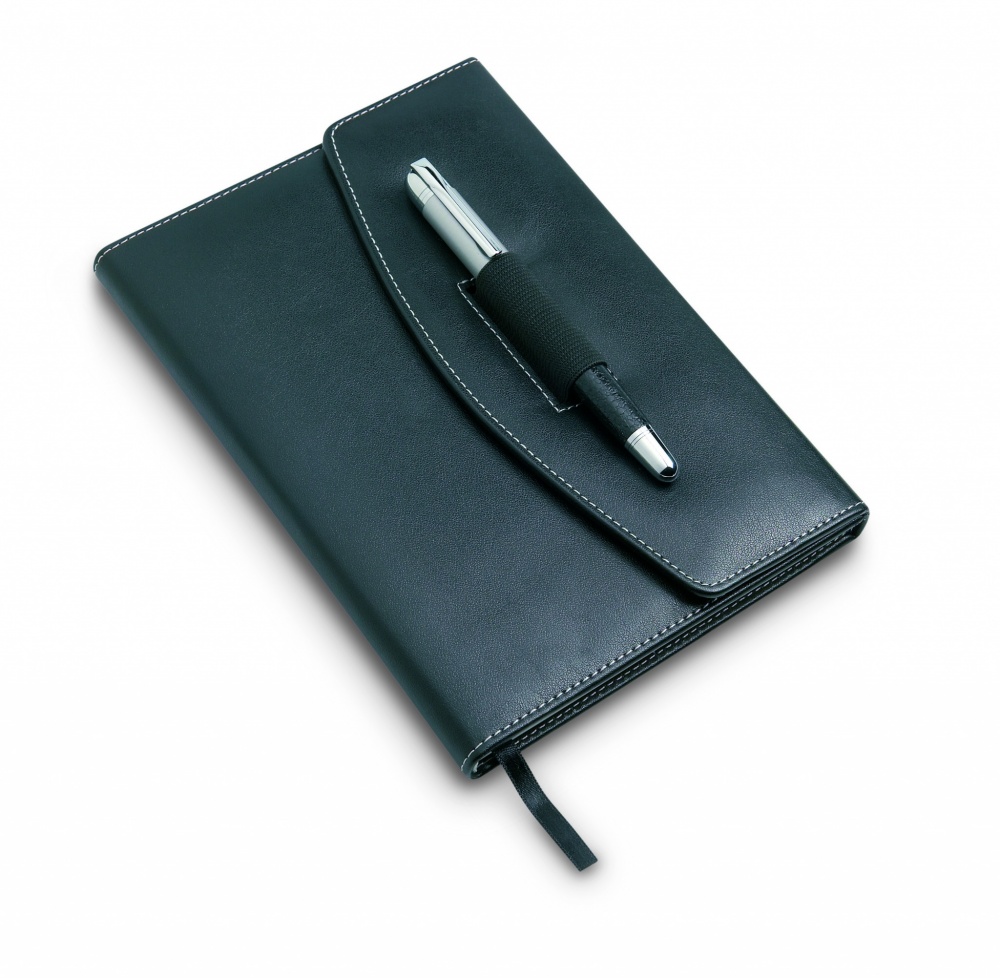 Logo trade business gift photo of: A5 notebook portfolio with pen