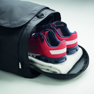 Logo trade promotional giveaways picture of: Large sports bag in 300D RPET