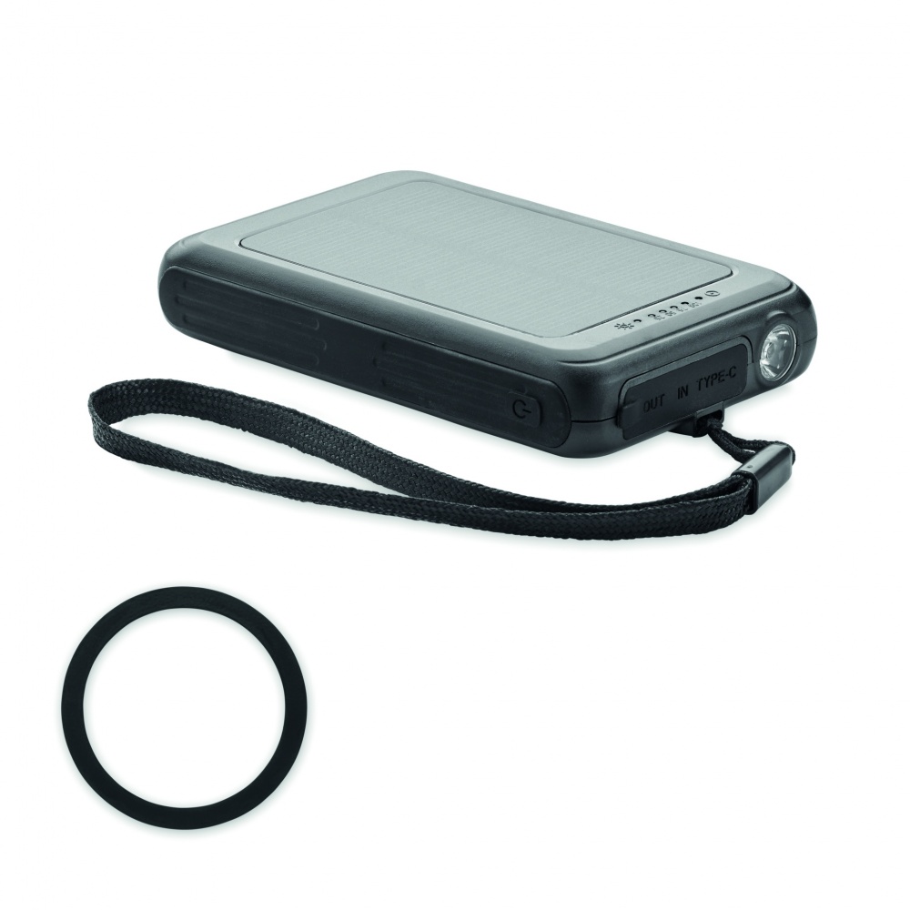 Logo trade promotional merchandise photo of: Solar power bank 5000 mAh