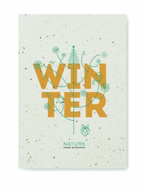 Logo trade business gifts image of: A5 seed paper cover notebook