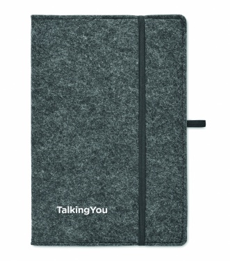 Logo trade promotional merchandise photo of: A5 notebook RPET felt