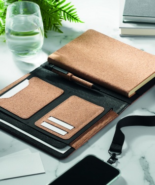 Logo trade promotional item photo of: A5 portfolio in cork
