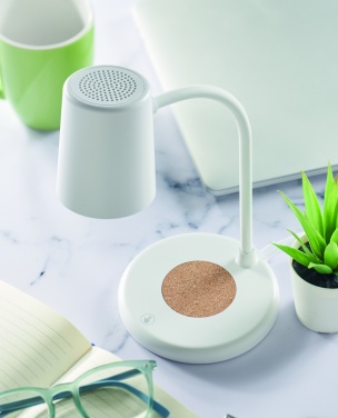 Logo trade corporate gifts picture of: Wireless charger, lamp speaker