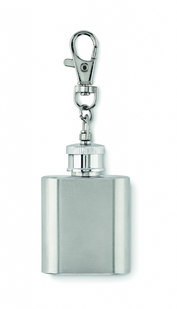 Logo trade promotional item photo of: Hipflask key ring Joensuu