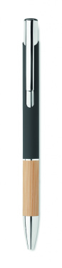 Logotrade corporate gifts photo of: Ballpoint pen made of aluminum with a bamboo grip