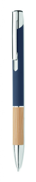 Logo trade promotional merchandise picture of: Ballpoint pen made of aluminum with a bamboo grip