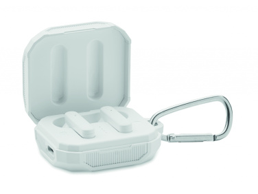 Logo trade promotional product photo of: TWS earbuds with solar charger