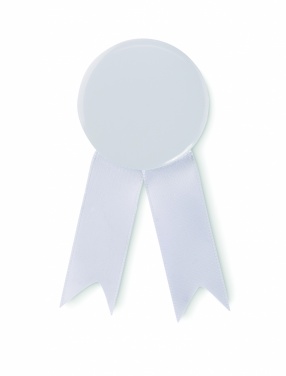 Logo trade advertising products picture of: Ribbon style badge pin