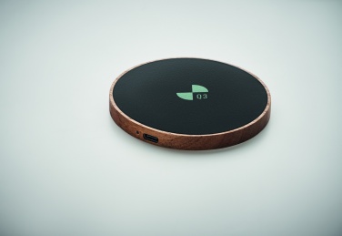 Logotrade advertising product image of: Wireless charger in acacia 15W