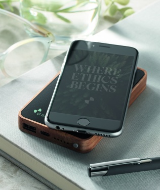 Logo trade promotional merchandise picture of: Wireless 4000 mAh Power bank