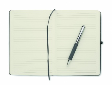 Logo trade promotional giveaways image of: Recycled leather notebook set
