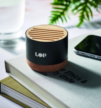 Logotrade promotional giveaway picture of: Cork and aluminium speaker