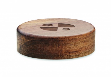 Logo trade promotional item photo of: Wireless charger in acacia 15W