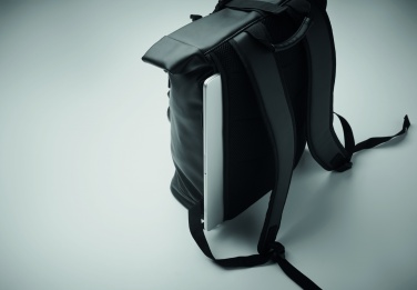 Logotrade business gift image of: Laptop PU Rolltop backpack