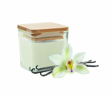 Logo trade promotional items picture of: Squared fragranced candle 50gr