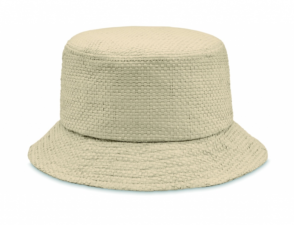 Logo trade business gift photo of: 9aper straw bucket hat