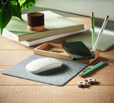 Logo trade promotional item photo of: Wireless charger in bamboo 15W