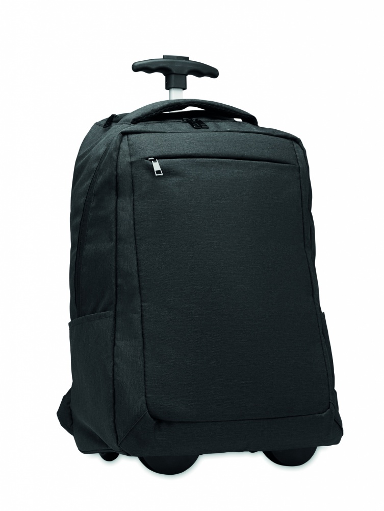 Logo trade promotional gifts picture of: A portable backpack trolley with wheels, made of 600D RPET polyester
