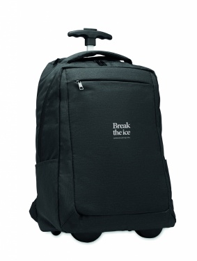 Logotrade promotional merchandise photo of: A portable backpack trolley with wheels, made of 600D RPET polyester
