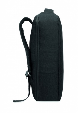 Logo trade promotional items picture of: A safe 15-inch laptop backpack made of 300D RPET with a 210D RPET lining and customizable printing.