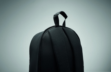 Logotrade promotional item image of: A 15-inch laptop backpack made of recycled pre-consumer cotton and recycled polyester with customizable printing.