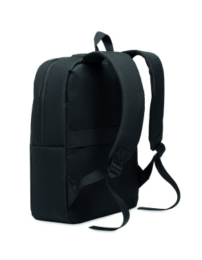 Logo trade corporate gift photo of: Slim 15 inch laptop backpack made of 600D RPET polyester with a 210D lining and customizable printing