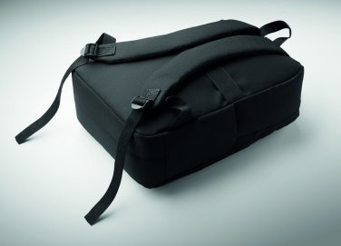 Logotrade business gifts photo of: Slim 15 inch laptop backpack made of 600D RPET polyester with a 210D lining and customizable printing