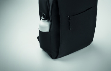 Logo trade corporate gift photo of: Slim 15 inch laptop backpack made of 600D RPET polyester with a 210D lining and customizable printing