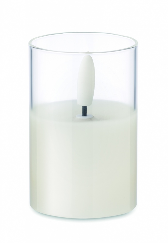 Logo trade corporate gifts image of: LED wax candle in glass holder