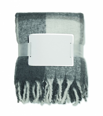 Logo trade corporate gifts image of: Chequered mohair blanket